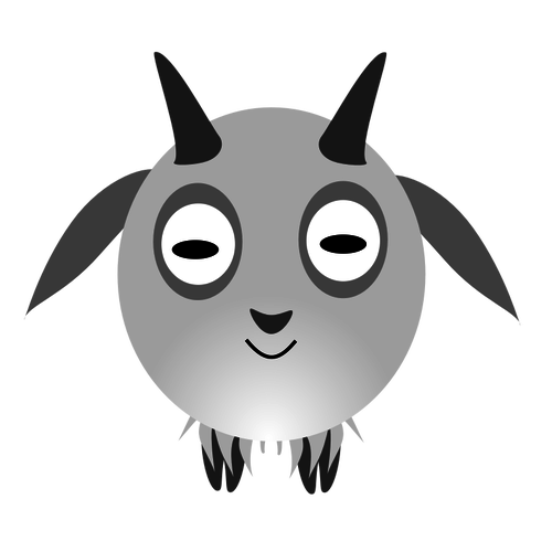 Clip art vector image of a goat