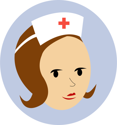 Perawat kepala logo vektor ilustrasi