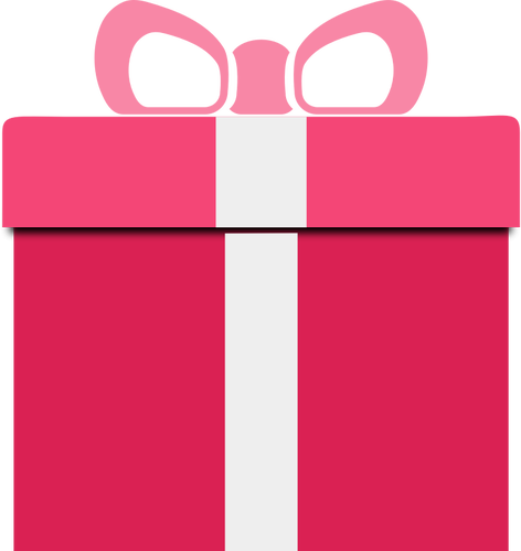 Rosa regalo scatola vector ClipArt