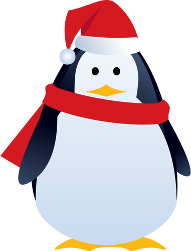 Christmas penguin vector