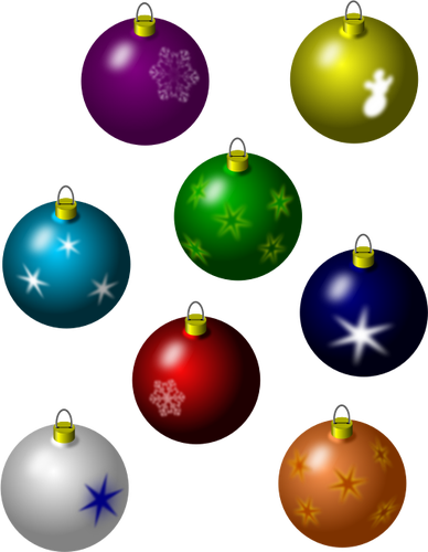 Utvalg av Christmas ornamenter vektor image