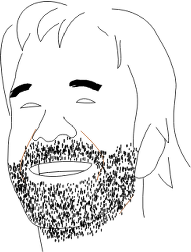 Chuck Norris s vousy vektorovÃ© grafiky