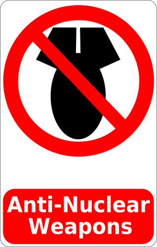 Armes anti-nuclÃ©aire sign vector image