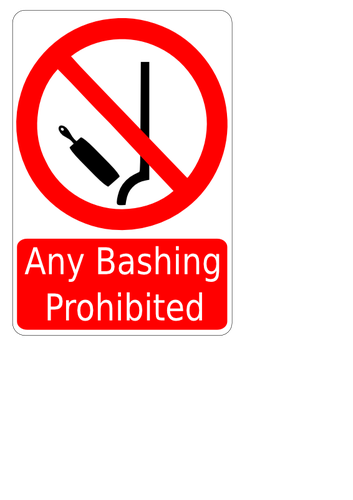 Bashing proibido sinal vector imagem