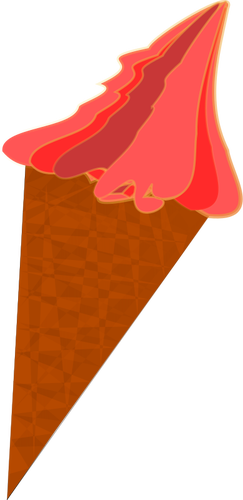Color vector clip art of ice cream in a cone