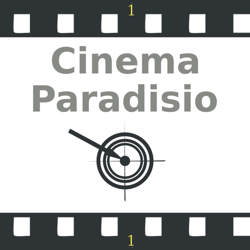 Clip art wektor kino Paradiso na filmie rolki