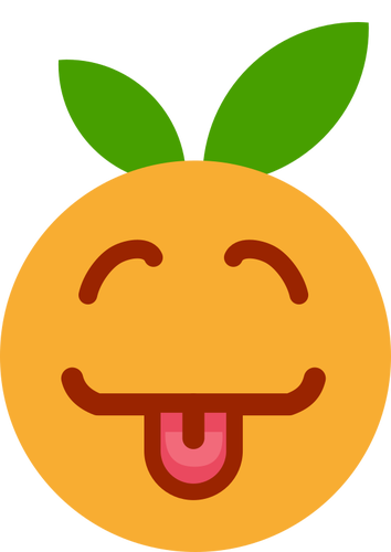 Lachend orange