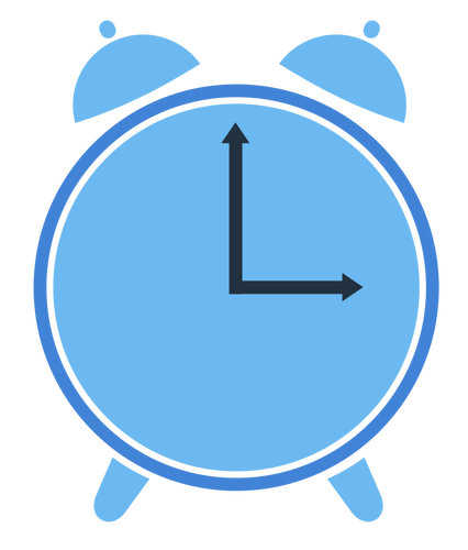 Image vectorielle de deux horloges