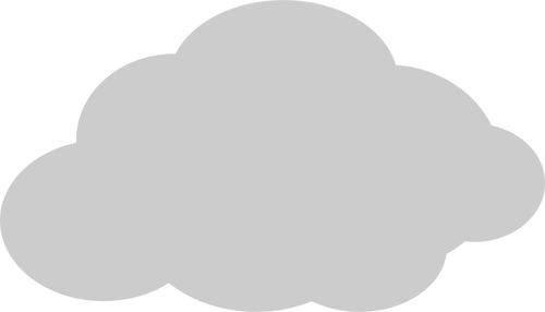 Image vectorielle de nuage gris simple icÃ´ne