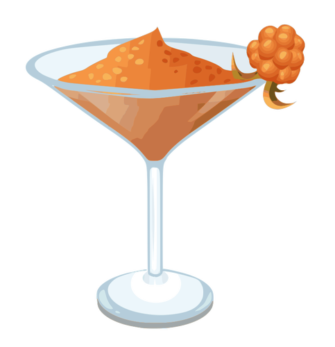 Vector de la imagen del vaso con cocktail de naranja