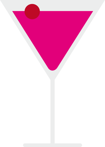 IlustraÃ§Ã£o em vetor de um cocktail de rosa