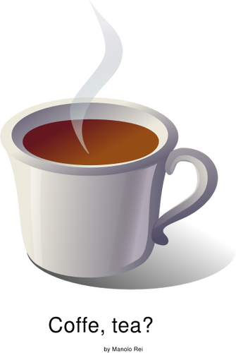 Kawa lub herbata naklejki wektor rysunek