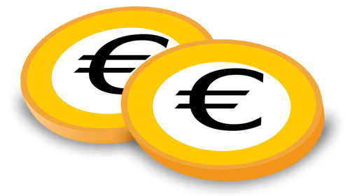 GrÃ¡ficos vetoriais de moedas do euro