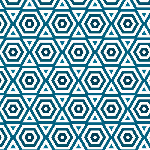 Hexagonal retro pattern