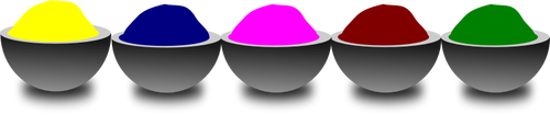 Colorful bowls vector illustration