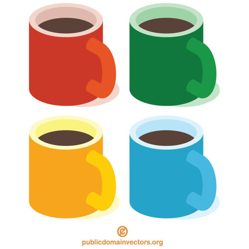 Koffie cups in verschillende kleuren