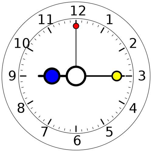 Image de vecteur horloge colorÃ©e
