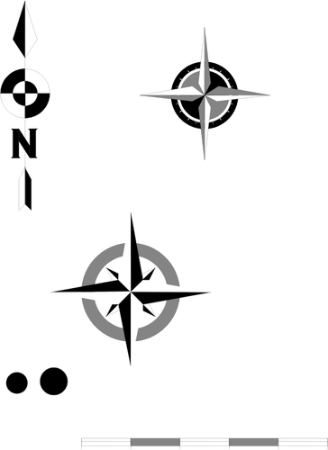 Different compass symbols
