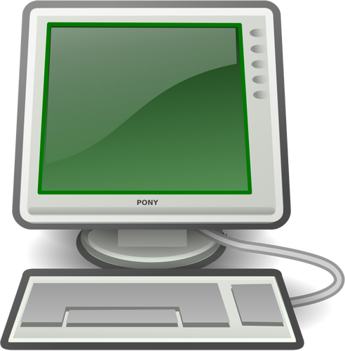 Imagem de vetor do pÃ´nei verde computador desktop
