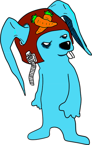 Coelhinho azul vetor clip-art