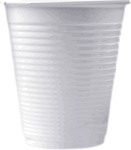 Vektorgrafikk utklipp av hvit plast kopp