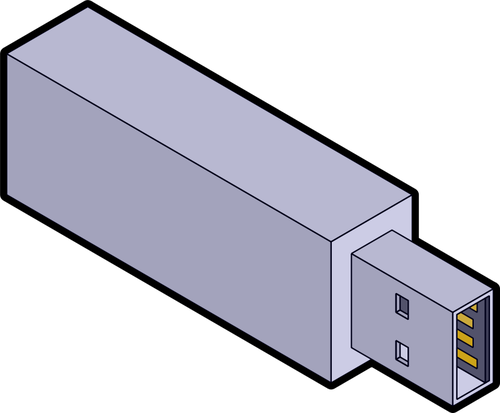 Grafica isometrica di vettore chiavetta USB