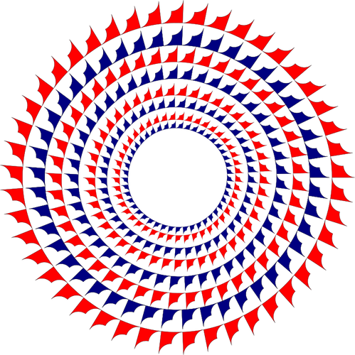 Cercle rouge et bleu