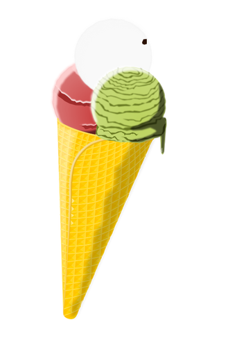 Cornet ice cream vector image