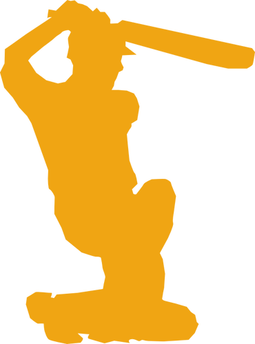 Cricket player silhouette vecteur image
