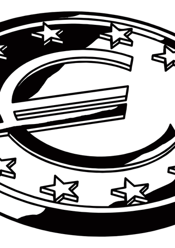 Euro coin vector graphics