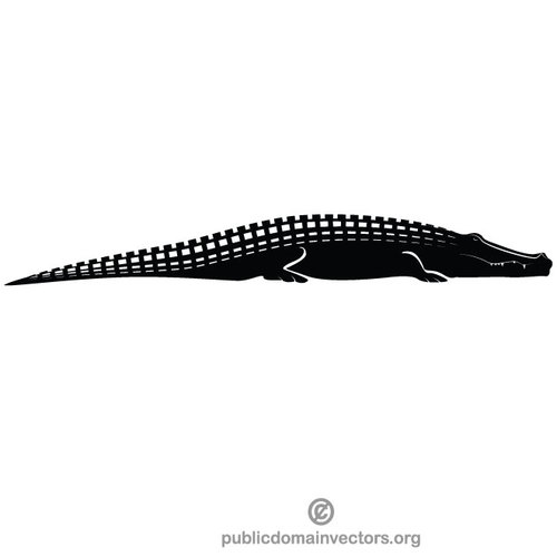Krokodil-Vektor-silhouette