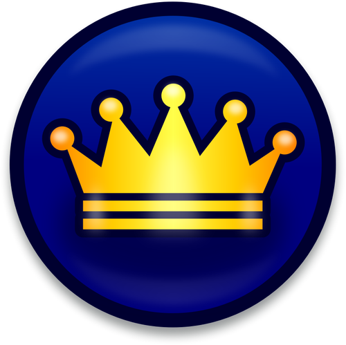Dorada real corona icono vector de la imagen