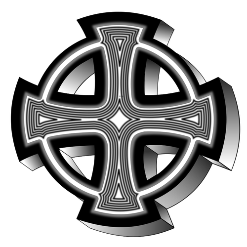 Vectorul imagine gri cruce celtica
