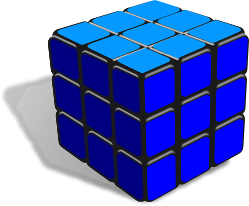 Rubiks kube blÃ¥ vektortegning