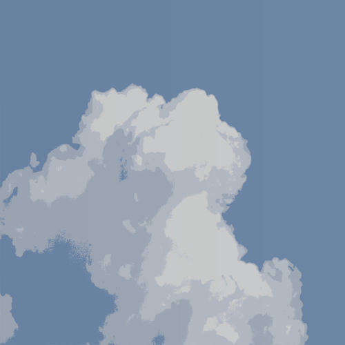GroÃŸe weiÃŸe Wolken am blauen Himmel