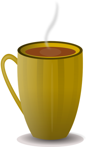 Brown coffee mug vector image