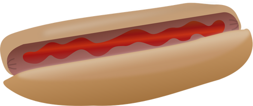 Hot dog ketÃ§ap vektÃ¶r Ã§izim ile