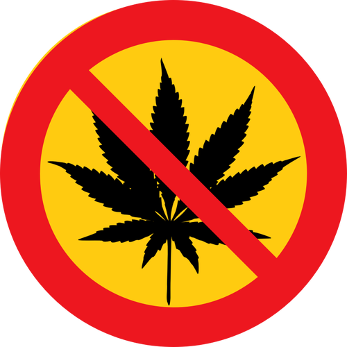 Geen cannabis vector illustraties