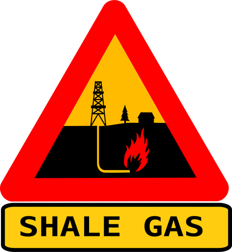 Vektor-Warnsignal fÃ¼r Schiefer Gas fracking