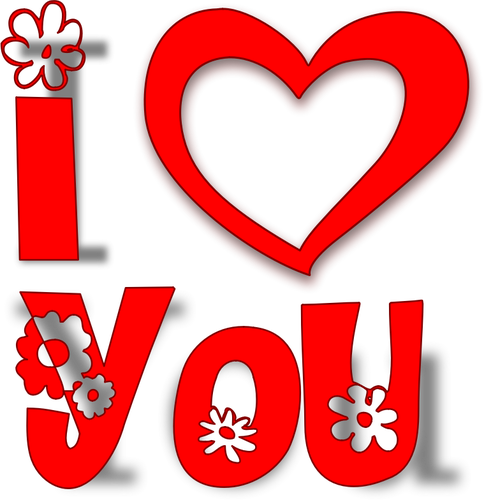 I LOVE you sign vector image