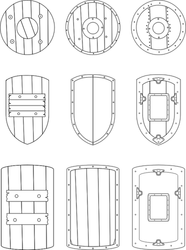 Grafica vectoriala de selecÅ£ie de scuturi medievale