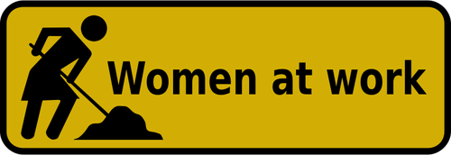 IlustraÃ§Ã£o em vetor de mulheres no trabalho de sinal