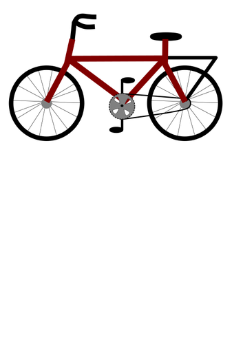 Vektor-Illustration eines roten Fahrrad