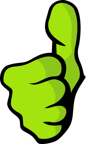 Imagem vetorial de punho verde polegares para cima
