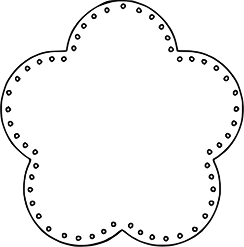 Vektorgrafik 5 Jakobsmuschel Blume Gliederung mit LÃ¶chern