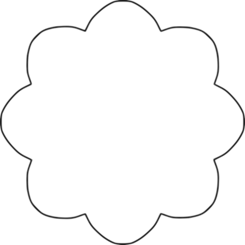 Vector de la imagen de la flor de contorno 8 vieiras