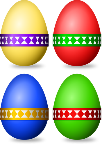 Dihiasi Easter telur seleksi vektor gambar