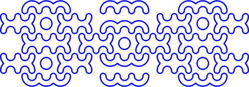 GrÃ¡ficos vetoriais de padrÃ£o de swirly decoraÃ§Ã£o de linha azul