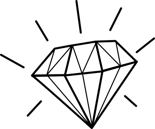 Illustration av glÃ¤nsande diamant