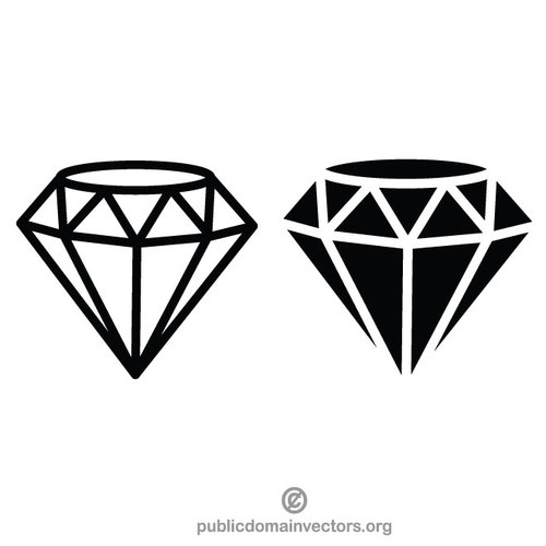 Grafica di diamante vector clip art